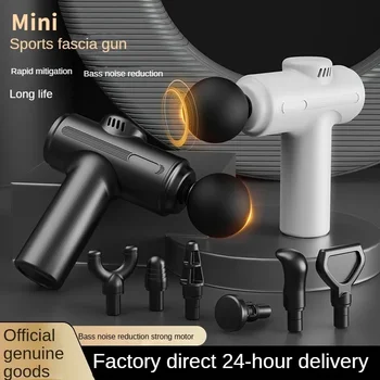 Mini USB Electric Massage Gun Deep Tissue Facial Massgaer 8 Heads Arms Back Leg Muscle…