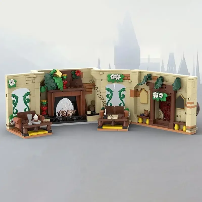 

Новинка, 470 шт., хит продаж, знаменитый волшебный фильм, Moc House, обычная модель комнаты, головоломка на заказ, креативные идеи «сделай сам», детская игрушка, подарок на день рождения