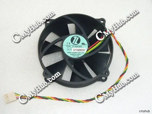 For SilentMatic SFC9225LU-12P E252009 For Nidec DT1209LSHP For NONOISE G9225M12D1+6 BG DC12V 0.200A/0.22A 4Pin 4Wire Cooling Fan