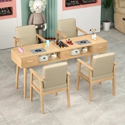 Professional Nail Table Pedicure Chairs Wood Nails Salon Lamp Tables Desk Corner Tech Supplies Zmanicure Tafel Manicure Gel