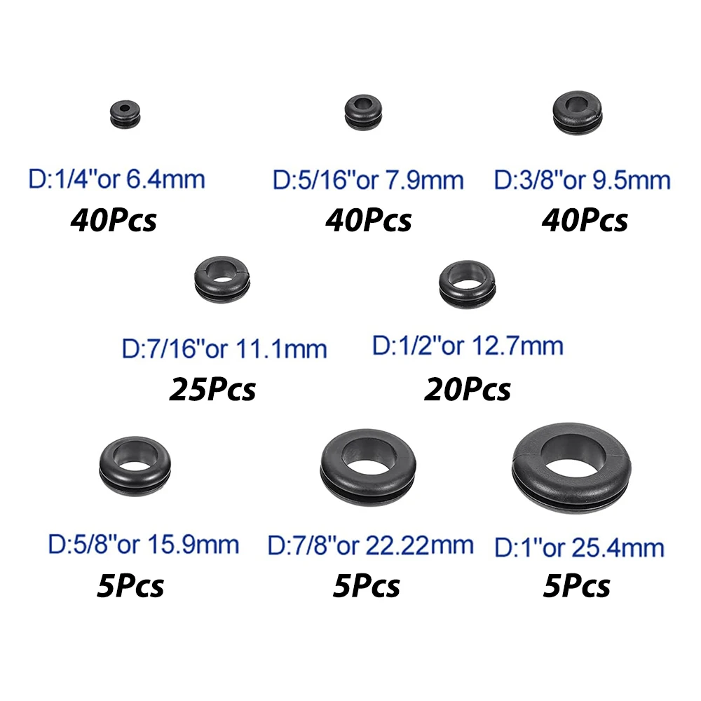 180 szt. Czarna guma O drut pierścieniowy zestaw uszczelek uszczelki uszczelka okrągła zestaw asortymentowy średnica otworu 3mm 5mm 6mm 8mm do 18mm