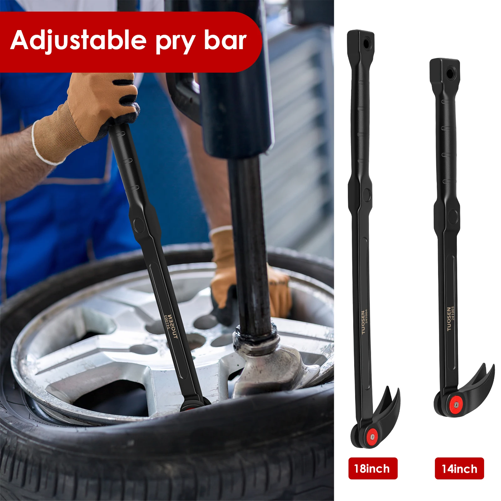 14/18inch Pry Bar with Comfortable Handle Adjustable Prybar 14 Position Adjustable Angle Pry Bar Multifunctional Pry Bar Tool