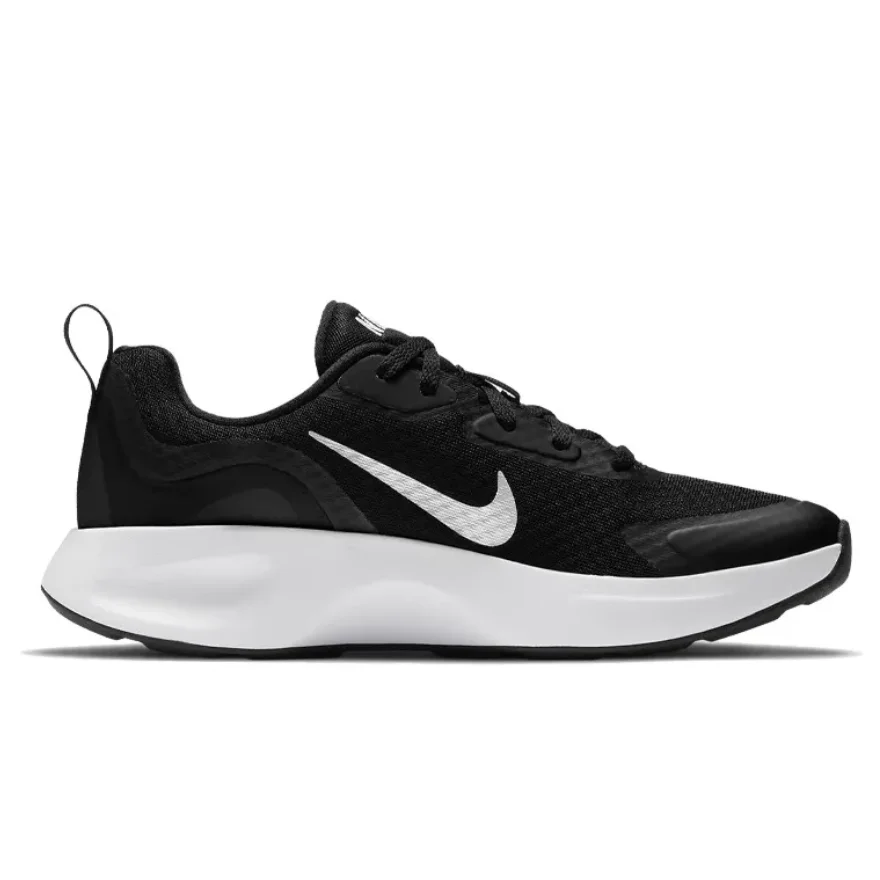 Nike Wearallday Athletic Comfort Low Top Casual Running Shoes Women's Black and White