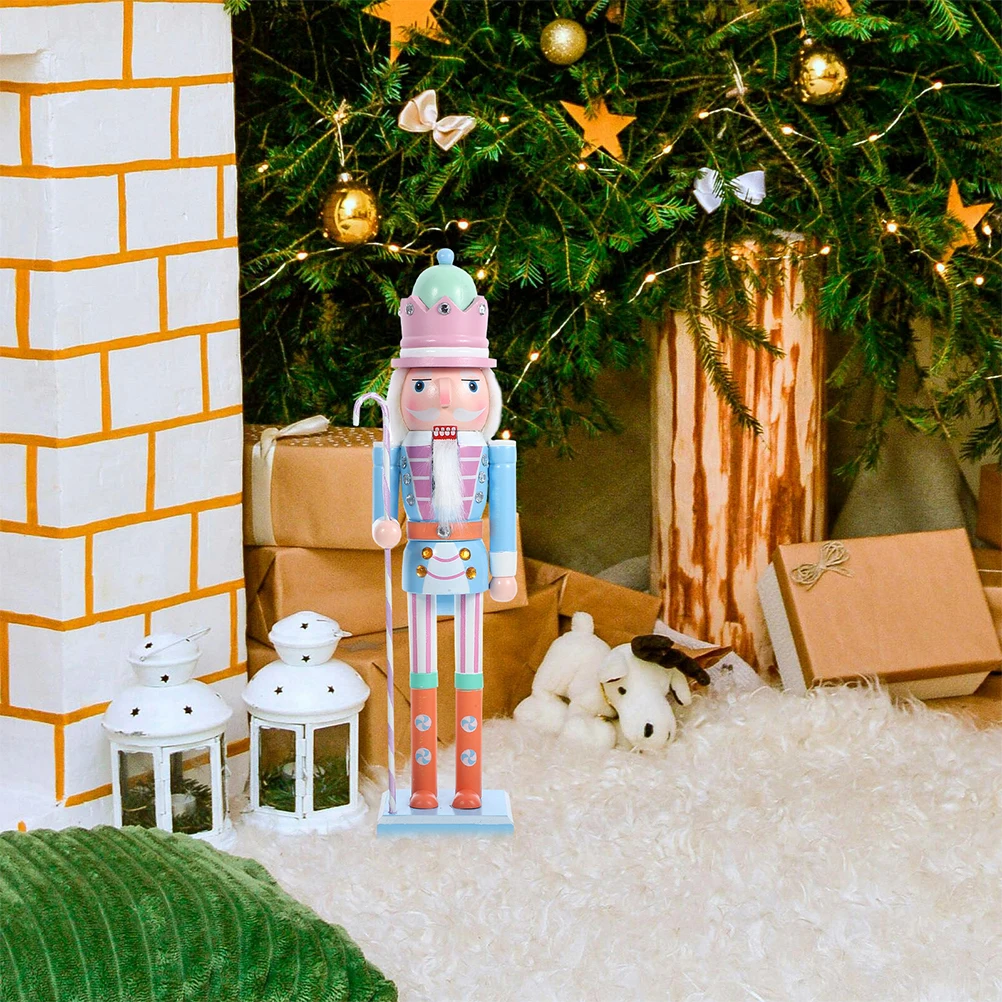 

Wooden Nutcracker Soldier Figurines Christmas Decor Holiday Tabletop Decoration Xmas Ornament Desktop Party Display Home