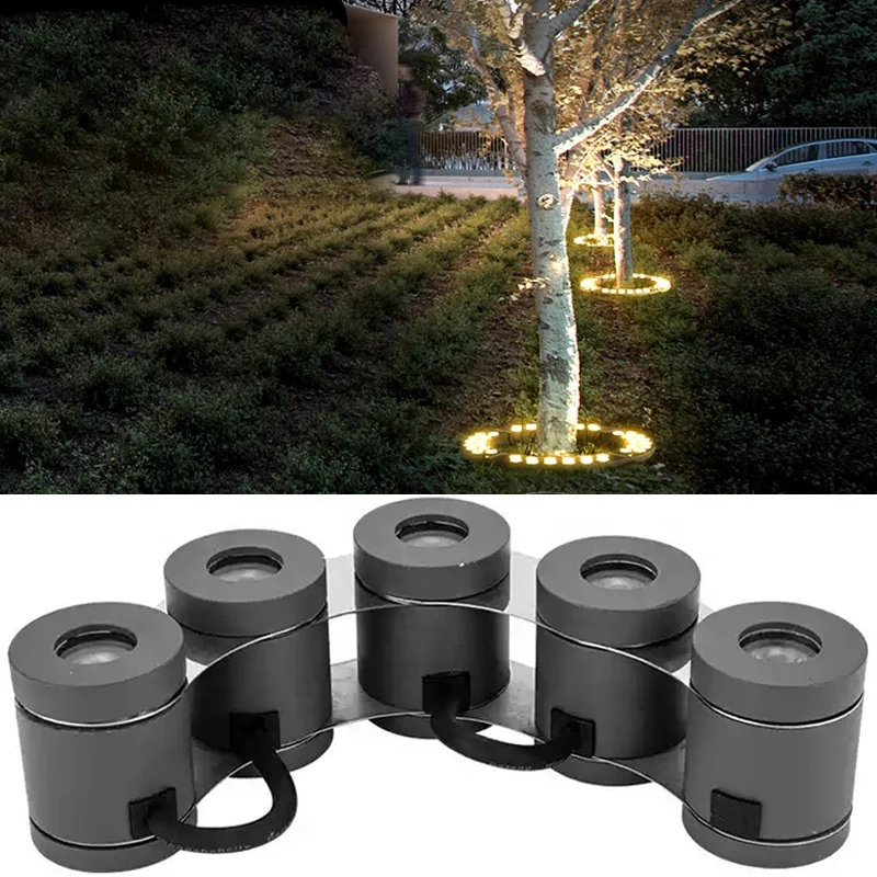 

Dmx512 3w Rgbw Colorful Led Hug Tree Light Ip65 Waterproof Outdoor Led Spot Light DC24V Ring Landscape Tree Lamp Garden Light