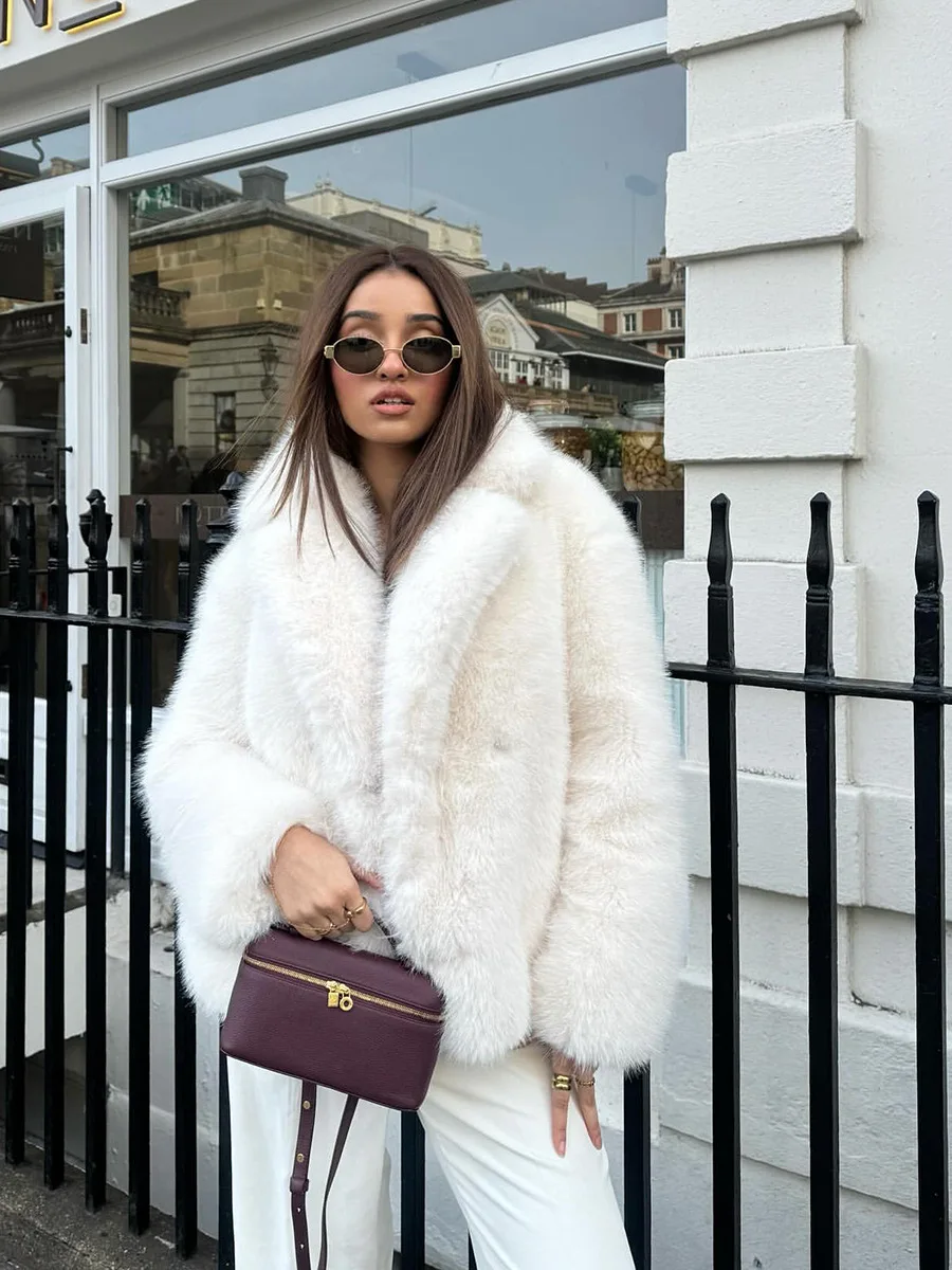 Fox Fur Environmentally Friendly Fur Furry Short Pink Furry Coat Autumn And Winter Top European And American Women's Clothing