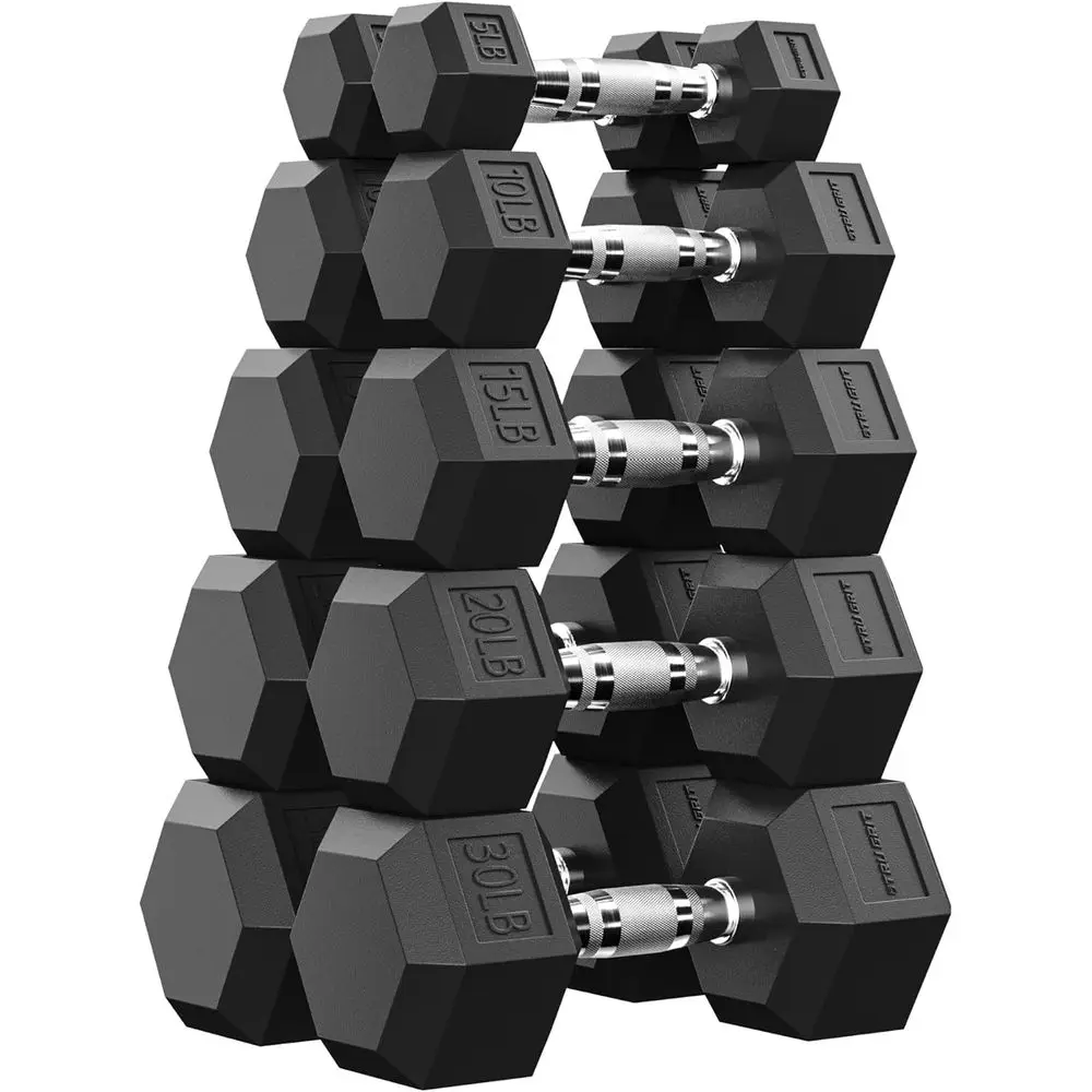 

Гантели для силовых тренировок с хромированной ручкой или захватом, 160-550 фунтов