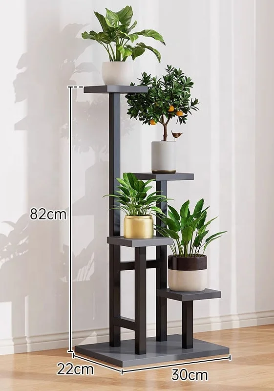 Tall Plant Stand Corner Metal Flower Pot Stands for Multiple Plants 4 Tier Heavy Duty Plant Shelf