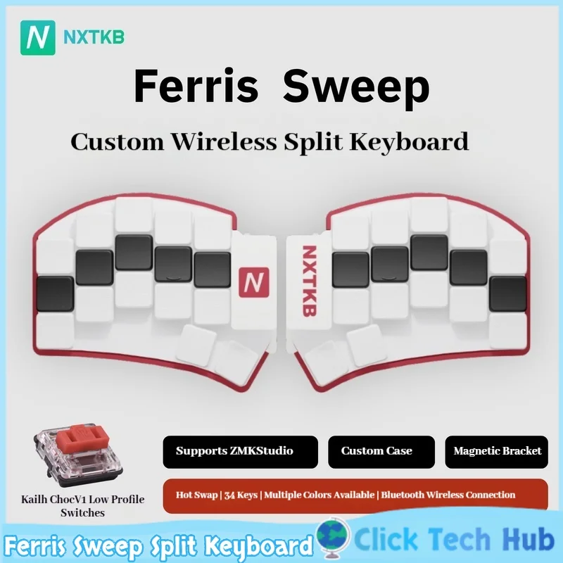 

Короткоосевая клавиатура Ferris Sweep Разделенная клавиатура 34-клавишная эргономичная клавиатура Индивидуальная клавиатура Полная клавиатура на заказ с возможностью горячей замены