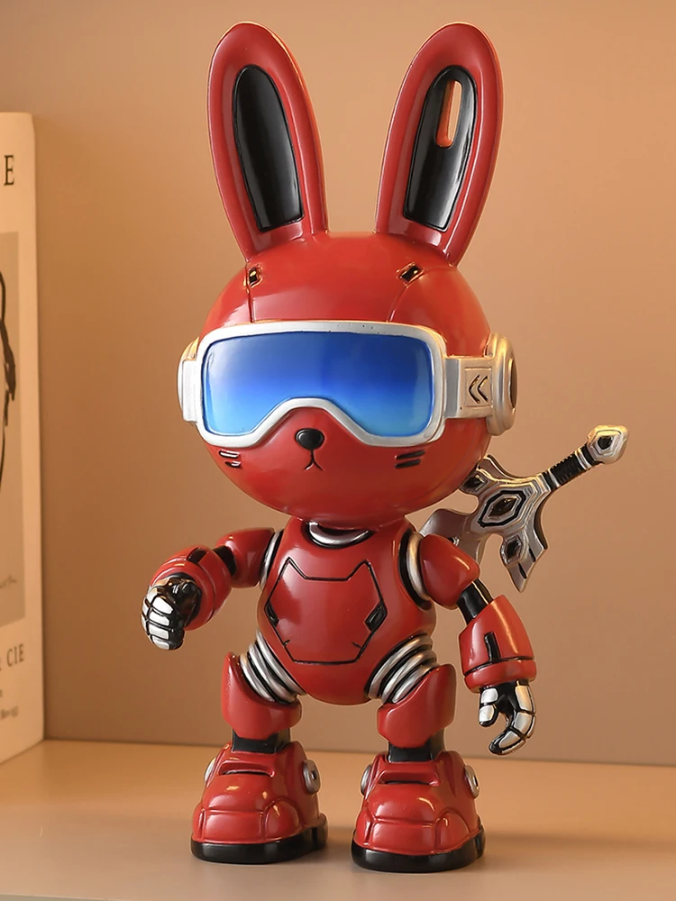 

Креативная механическая статуетка кролика, украшение для гостиной, ТВ-шкафа, винный шкаф, вход, офисный рабочий стол, художественные украшения, подарок