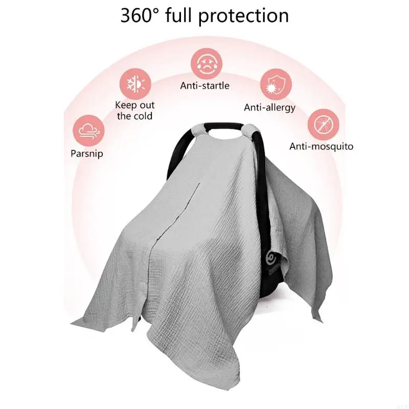 67JC 순한 유모차 커버 안전한 유아용 카시트 캐노피 유아용 편안한 커버