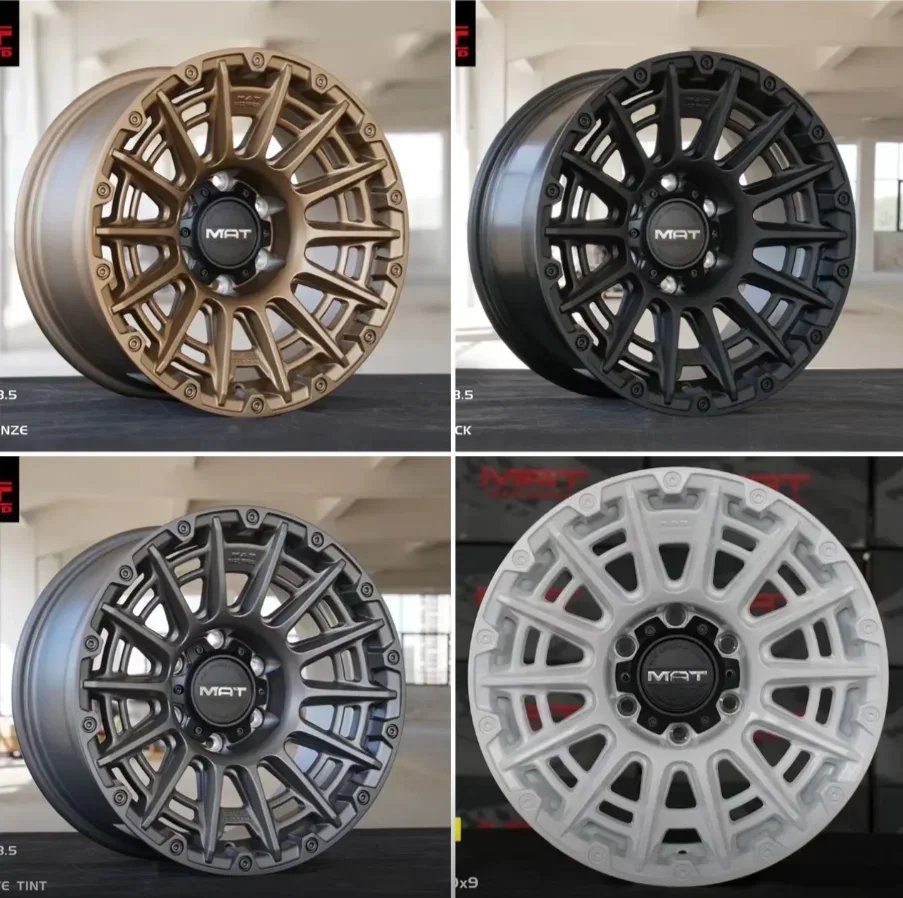 factory direct price in stock  16 17 18 19 20  inch MAT off road rims muti-spoke alloy wheel rims 4x4 mags  wheel hub