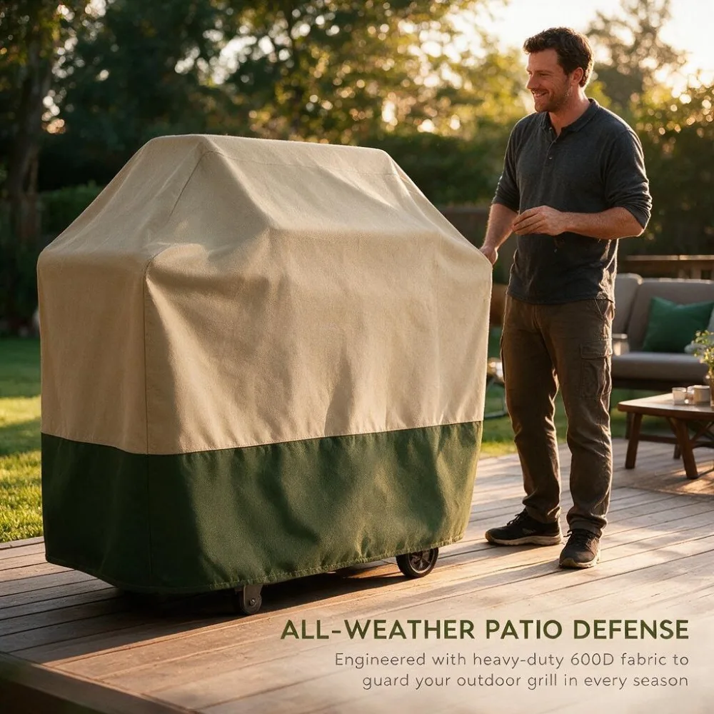 BBQ Grill Barbeque Cover Anti-Dust Waterproof Weber Heavy Duty Charbroil BBQ Cover Outdoor Rain Protective Barbecue Cover