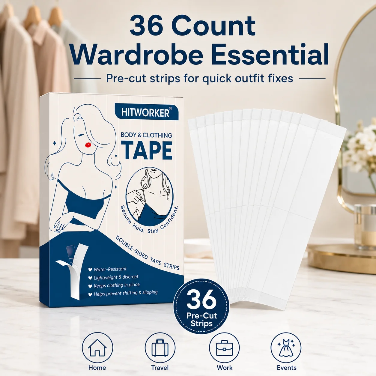 

Invisible Anti Exposure Sticker Skin Friendly Adhesive Anti Slip Chest Patch Dress Neckline Anti Chafing Clothing Fix Accessory