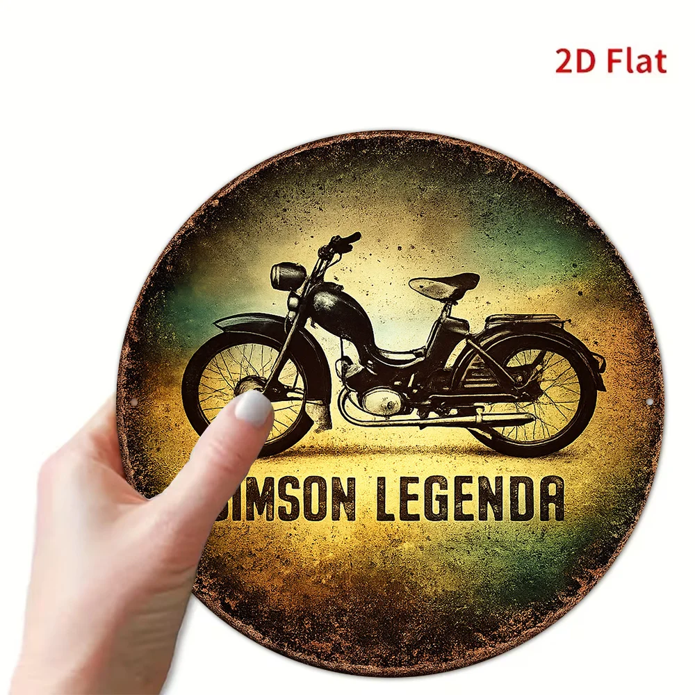 2D Flat, 1pc 8x8in/20x20cm 2D Flat Round Sign, 