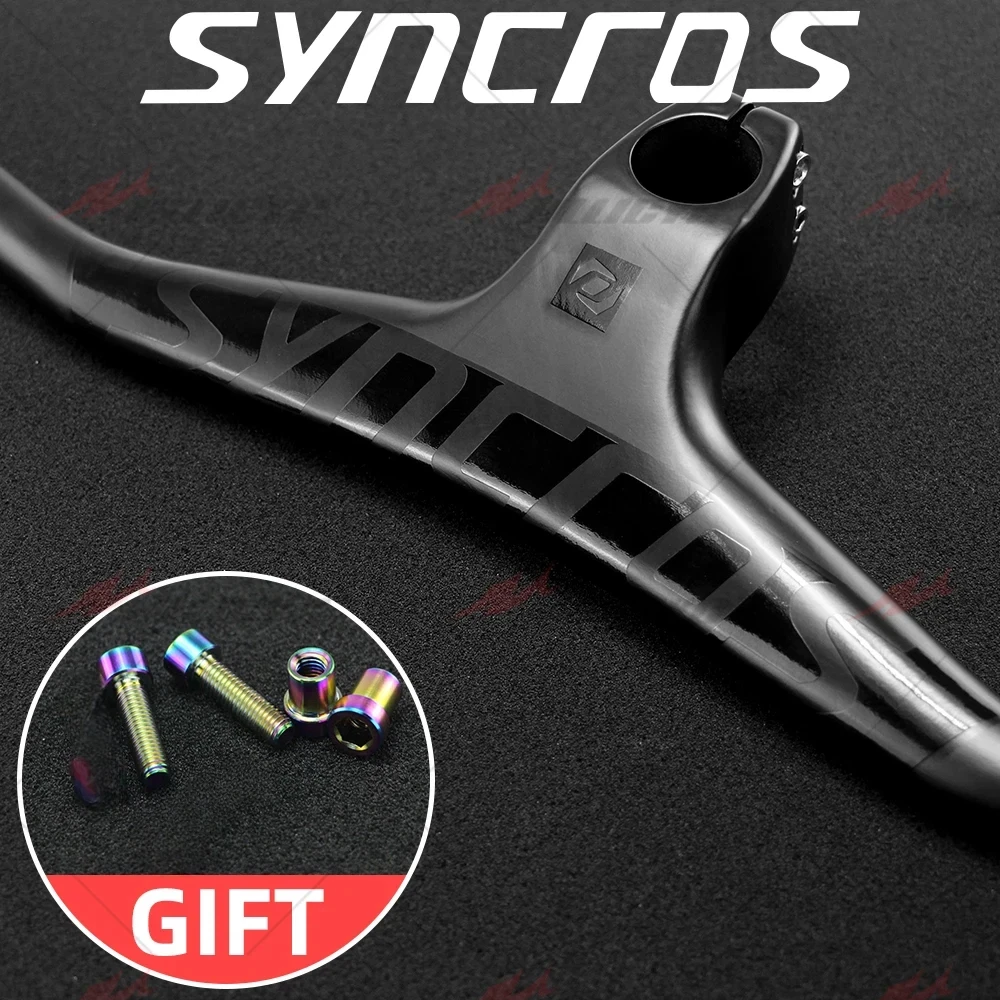

SYNCROS T800 -17 Degrees Carbon Fiber Integrated Handlebars with Computer Mount 80mm 90mm 100mm 110mm Stem 28.6mm 680mm 780mm