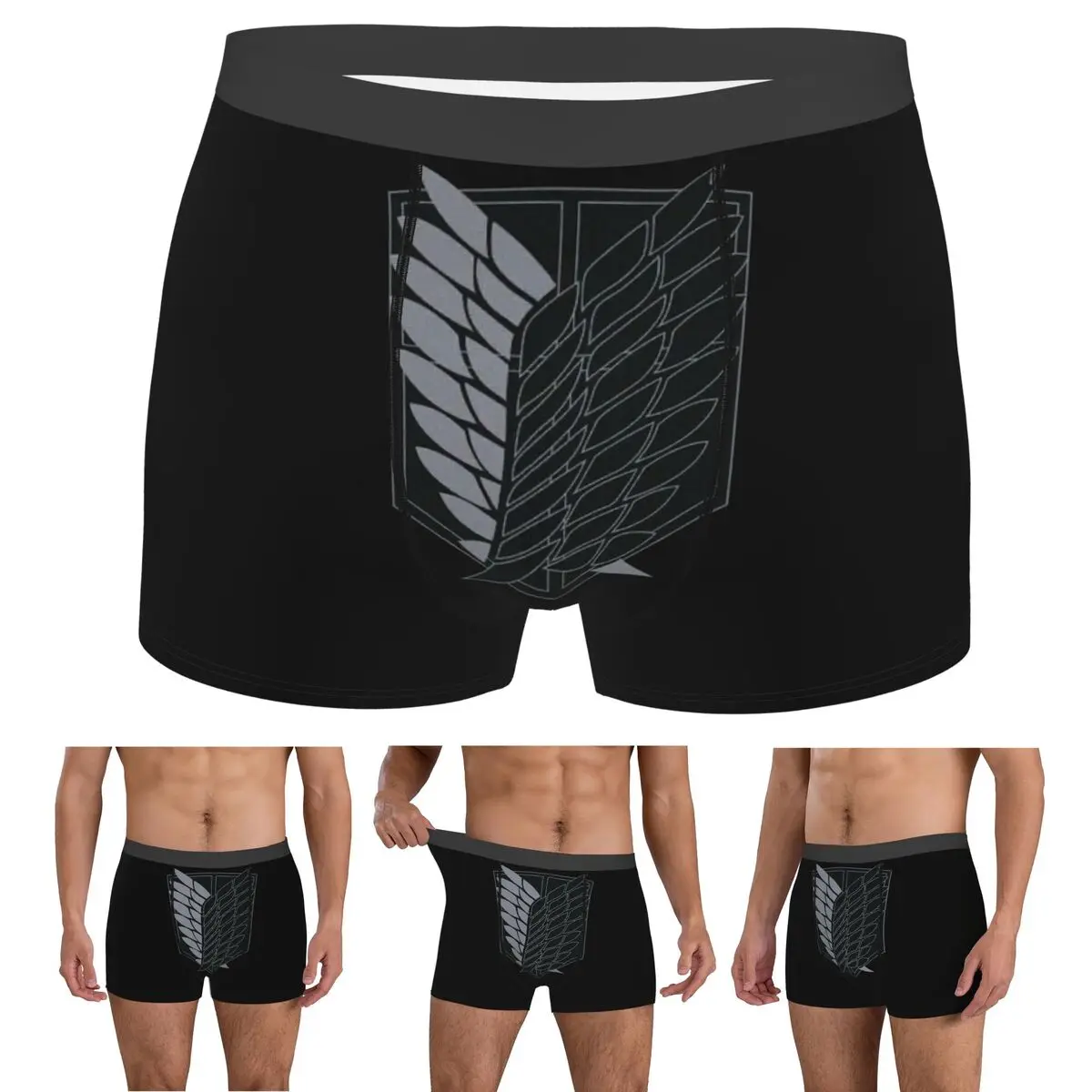 

Boxer Underpants Shorts Attack On Titan Panties Men Ventilate Underwear for Homme Man Boyfriend Gift