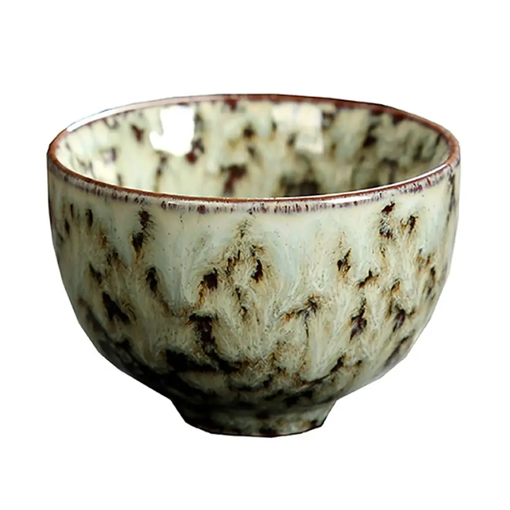 Creative Kung Fu Ceramic Teacup Crude Pottery Japanese Style Water Cup Kiln Transformation Retro Drinkware