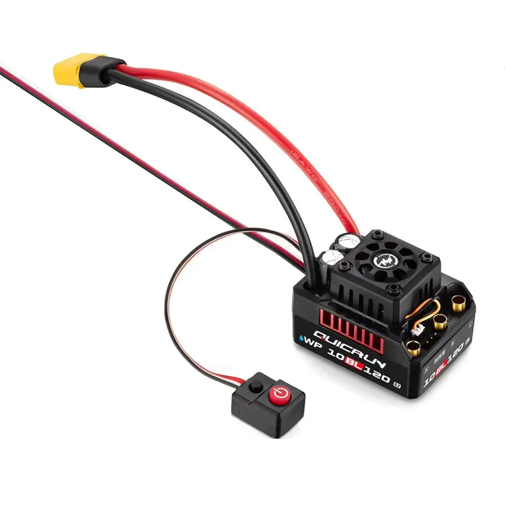 HobbyWing QuicRun WP 10BL120 G2 120A Waterproof Brushless ESC 3652 3660 G2 Sensorless Motor Combo For 1/10 RC Offroad Car view 6