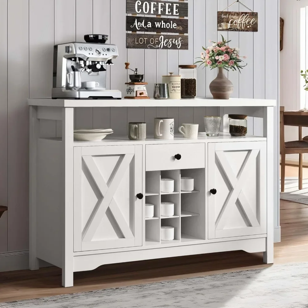 Xmsj Wohnzimmer Schränke, Kaffee Bar Schrank mit Stauraum, 47 "weiße Kaffee Bar Station Schrank, Wohnzimmer Schränke