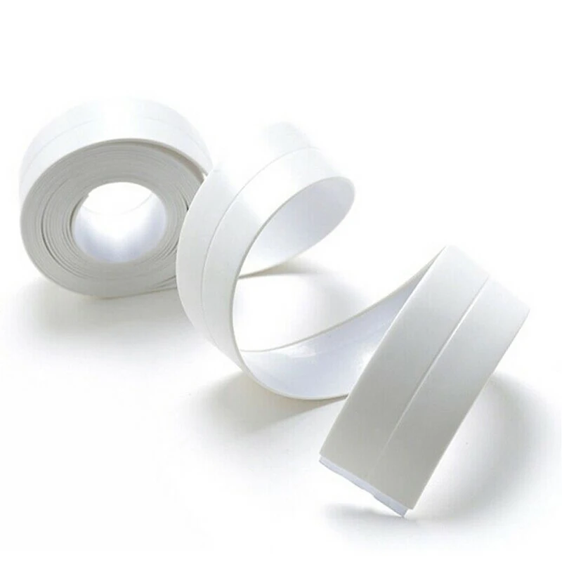 1pc Sealing Strip Tape Bathroom Bath Toilet Caulk Tape Kitchen Sink Wall Corner Self Adhesive Waterproof Mildew Proof Tapes TMZ