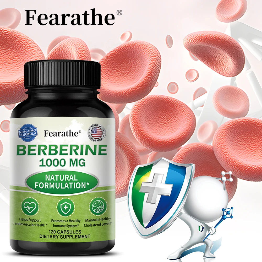 

Berberine Supplement 1000 мг Berberine HCL - 30/60/120 капсул - поддерживает здоровое вещество и сердечно-сосудистую систему, без GMO