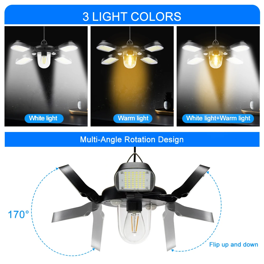 Solar Lights Indoor Outdoor Solar Pendant Light 180/228 LED Shed Lamp Motion Sensor with Remote IP65 Waterproof Barn Gazebo Yard