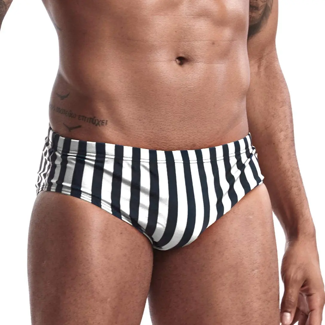 

AIMPACT Wholesale Fashion Bikini Vintage Stripe Sexy Mens Swim Briefs Custom Swimwear for Men