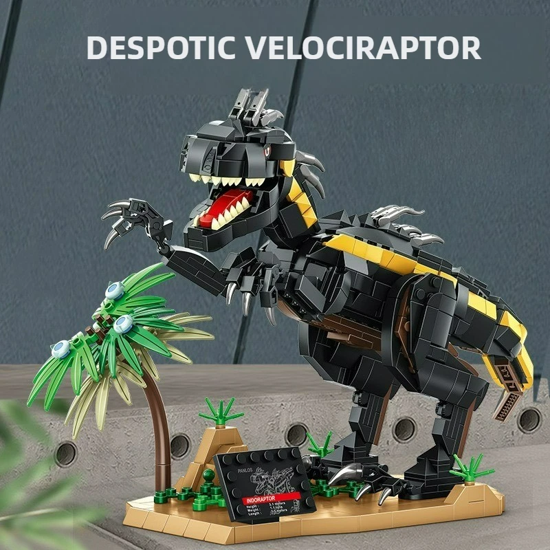 

MOC Despotic Velociraptor Model Building Blocks Jurass Indominus Park Dinosaurs World Bricks Creative Puzzle Toys Children Gifts