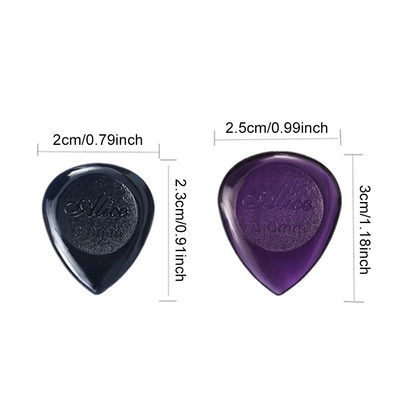 6pcs Guitar Picks ABS Plectrums Large Teardrop Shape Big Thickness 1mm 2mm 3mm Guitar Pick String Instrument Accessories TMZ