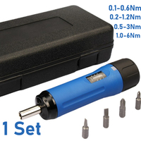 Preset Torque Screwdriver 1-6 Nm/ 8.8-53 in-lb 1/4'' Drive Precision Adjustable Torque Wrench for Maintenance Bike Repairing