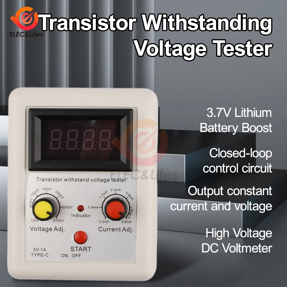 IGBT Voltage Capability Transistor Tester Diode MOS Triode LED Voltage Capability Test Tool Withstand Voltage Tester 120-2700V