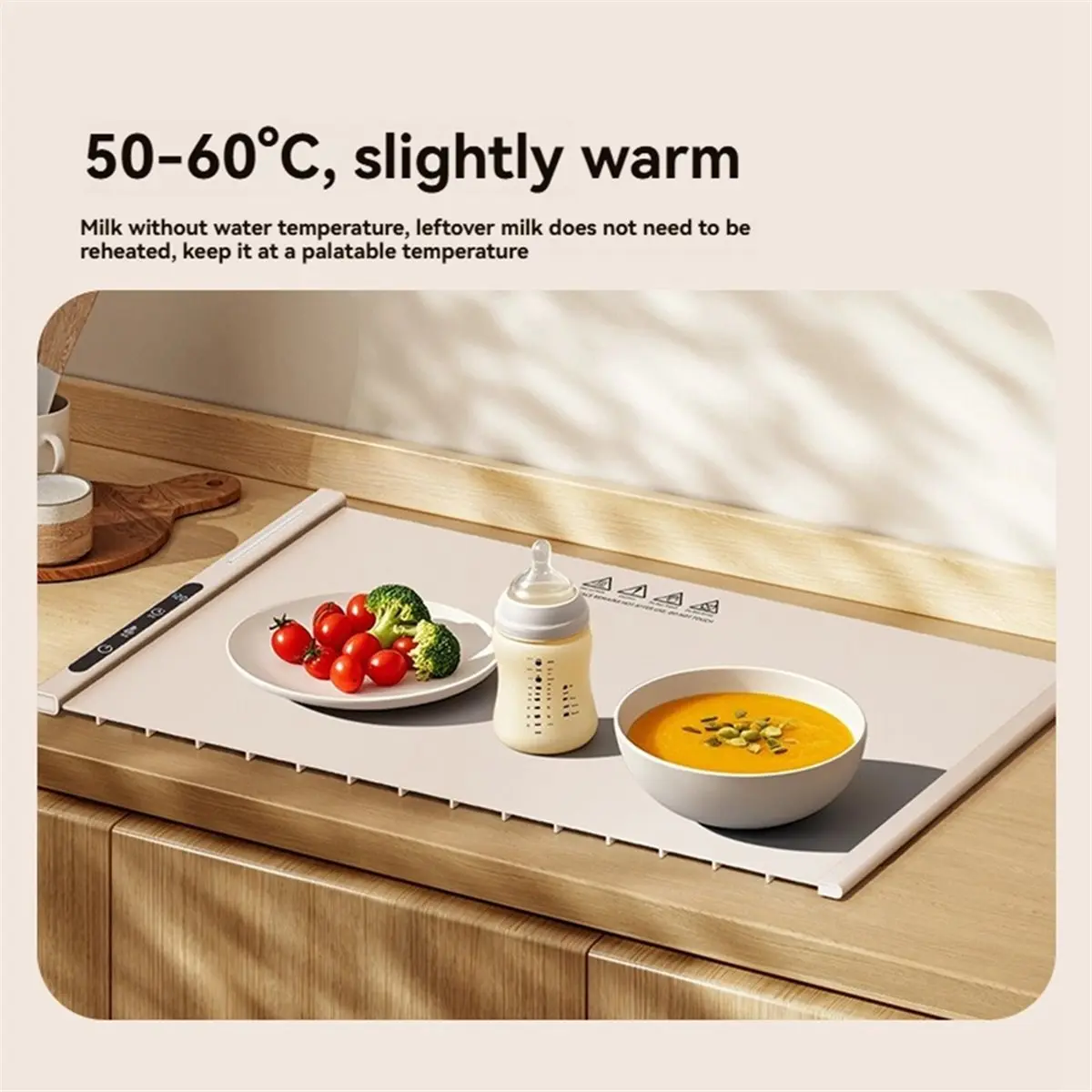 wilwill Electric Warming Tray Temp Setting Food Warming Mat Heat in 10s Foldable Food Warmers for Buffet Server Party US Plug-A