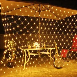 4mx6M 1.5MX1.5M 2x3M Christmas Garlands LED String Christmas Net Lights Fairy Xmas Party Garden Wedding Decoration Curtain Light
