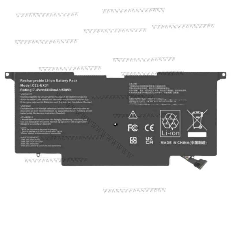 Hd 4 células nova bateria do portátil C22-UX31 para asus zenbook ux31a ux31 ux31e UX31E-DH72 C22-UX31 C23-UX31 7.4v