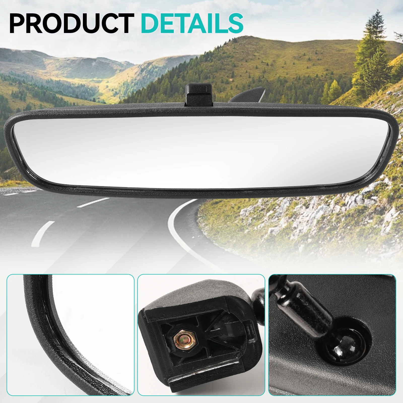 85101-3X100 851013X100 Car Mirror Inside Interior Rear View Inner For Hyundai Santa Fe Sonata Elantra Veloster Kia Optima Rio view 4