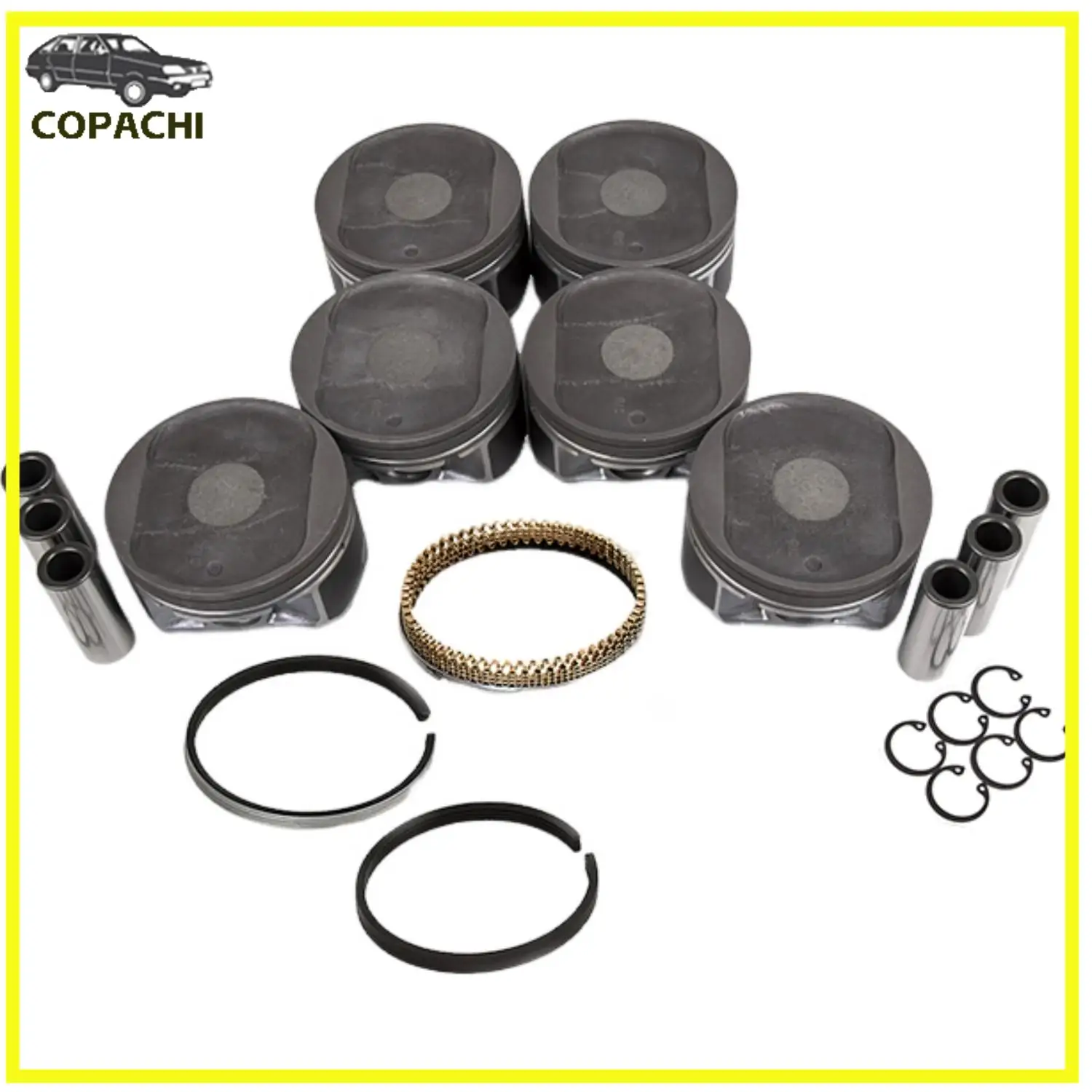 6pcs Engine Piston&Rings Set For 05-10 Nissan Frontier Pathfinder Xterra VQ40DE 4.0 12010-EA200 12010-EA20B Excavator  Part