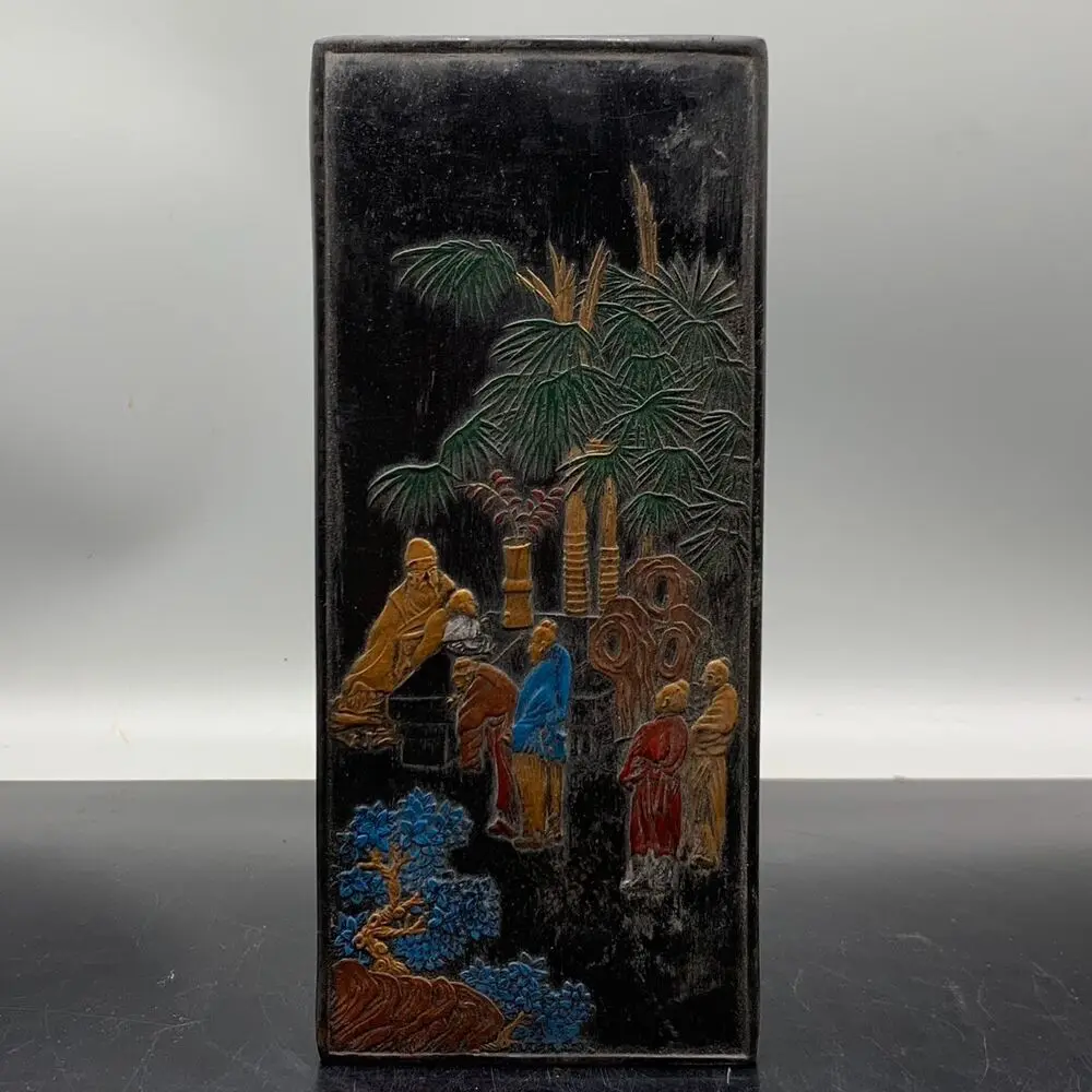 20cm Collect Chinese Ancient huizhou Ink block Scholar tree Writing Ink Stick