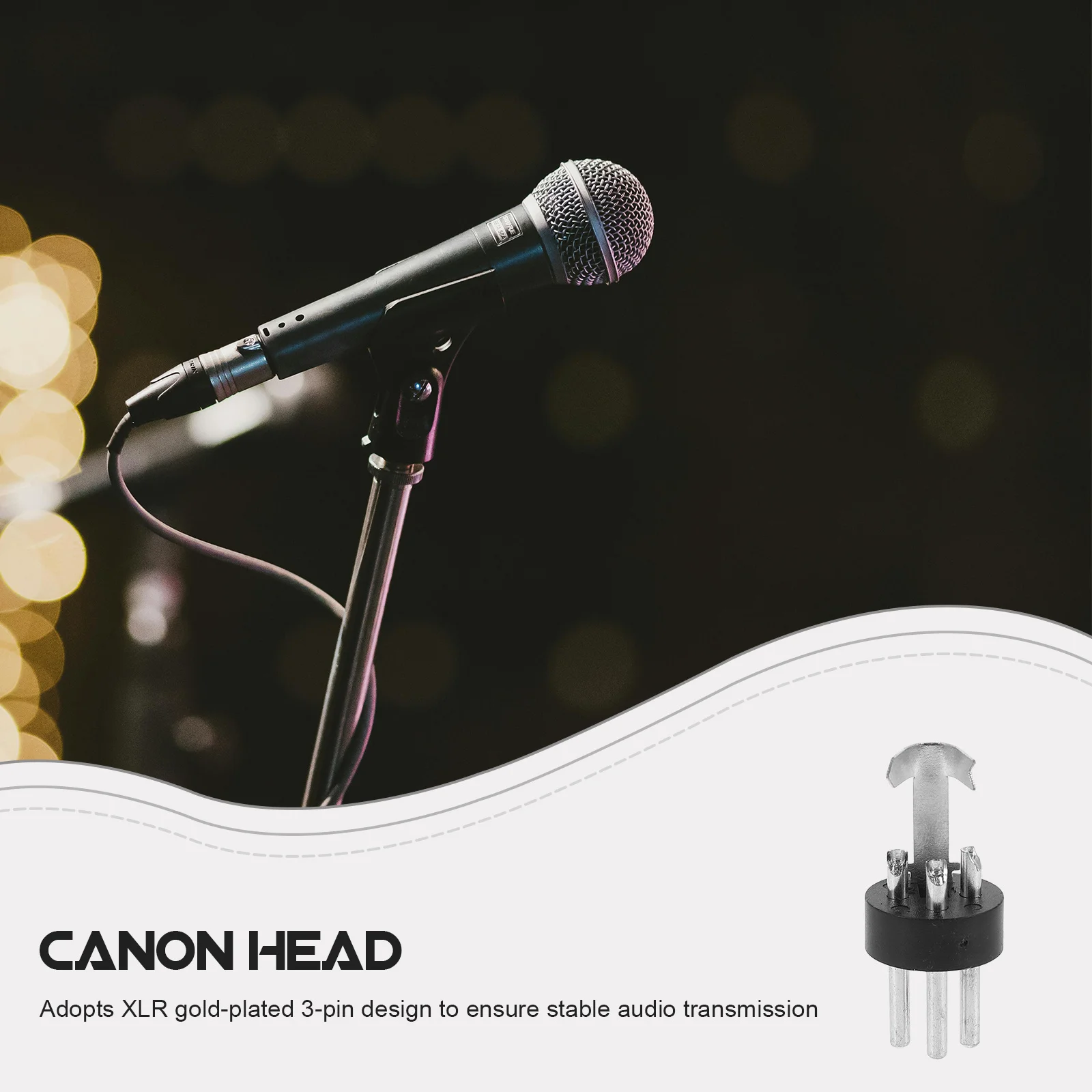 

10pcs Xlr Male Connector Plug 3-Pin Microphone Audio Adapter For Ktv Live Studio Speaker Accessories Xlr Cable Replacement