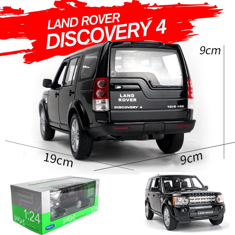 Welly 1:24 Land Rover Discovery Black  Car Alloy Car Model Simulation Car Decoration Collection Gift Toy Die Casting Model Boy T