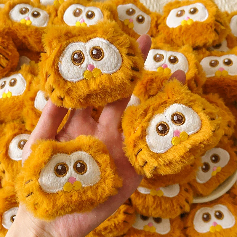 Cartoon Anime Garfield Plush Keychain Lovely Backpack Pendant Creative Collocation Car Phone Decoration Easter Gifts For Party