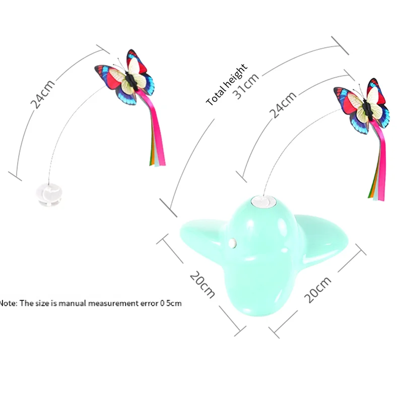 Rotating Motion Activated Butterfly Funny Smart Interactive Flutter Bug Automatic Puzzle Cat -New