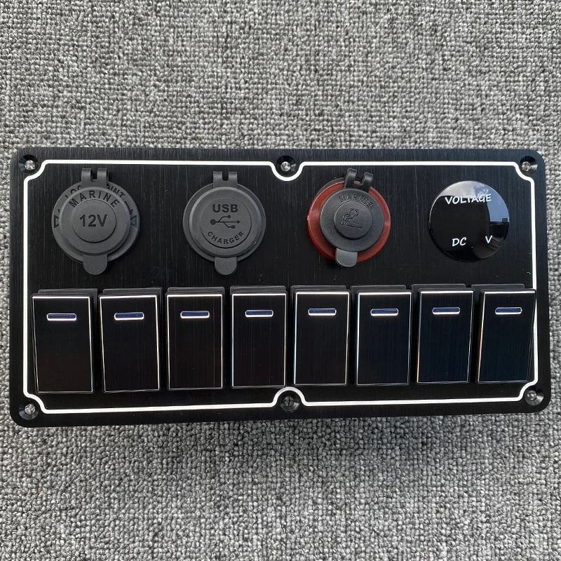 لوحة مفاتيح الروك المعدنية ، عصابة 4-8 ، LED ، USB ، سيارة ، بحرية ، شاحنة ، العربة ، قارب ، تشغيل ، إيقاف ، تبديل ، متين ، مقاوم للماء ، شاشة رقمية