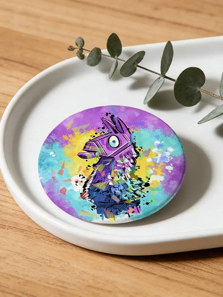 Fashion Game F-Fortnite Round Badge for Backpack Accessories Laser Lapel Pins Jewelry Gifts