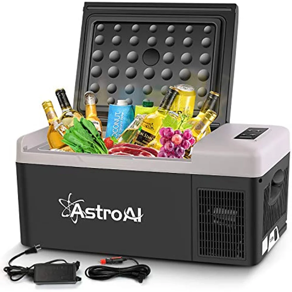 

AstroAI 12V Portable Freezer, Camping Fridge Cooler with 12/24V DC & 110V AC for Traveling and Outdoor Activities