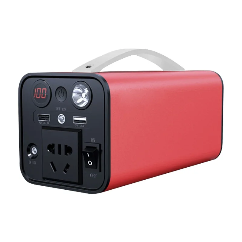 

High Power 200W Portable Solar Backup Power Supply Self-Driving Tour Outdoor Emergency Solar Energy Storage Flashlight Wholesale