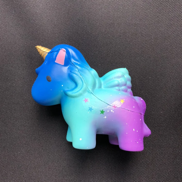 Cute Simulation Unicorn PU Slow Rebound Toys Desktop Decoration Small Ornaments Cartoon Star Unicorns Pinch Music Fidget Toys