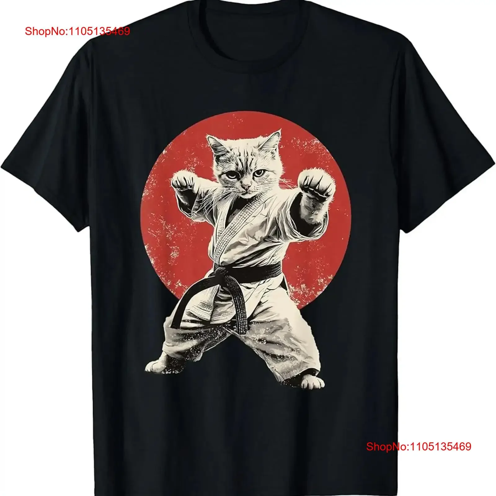 

Забавная футболка с изображением кота, каратэ, дзюдо, японского флага, винтажная стильная дизайнерская одежда, уличная одежда, слегка мягкая, универсальная