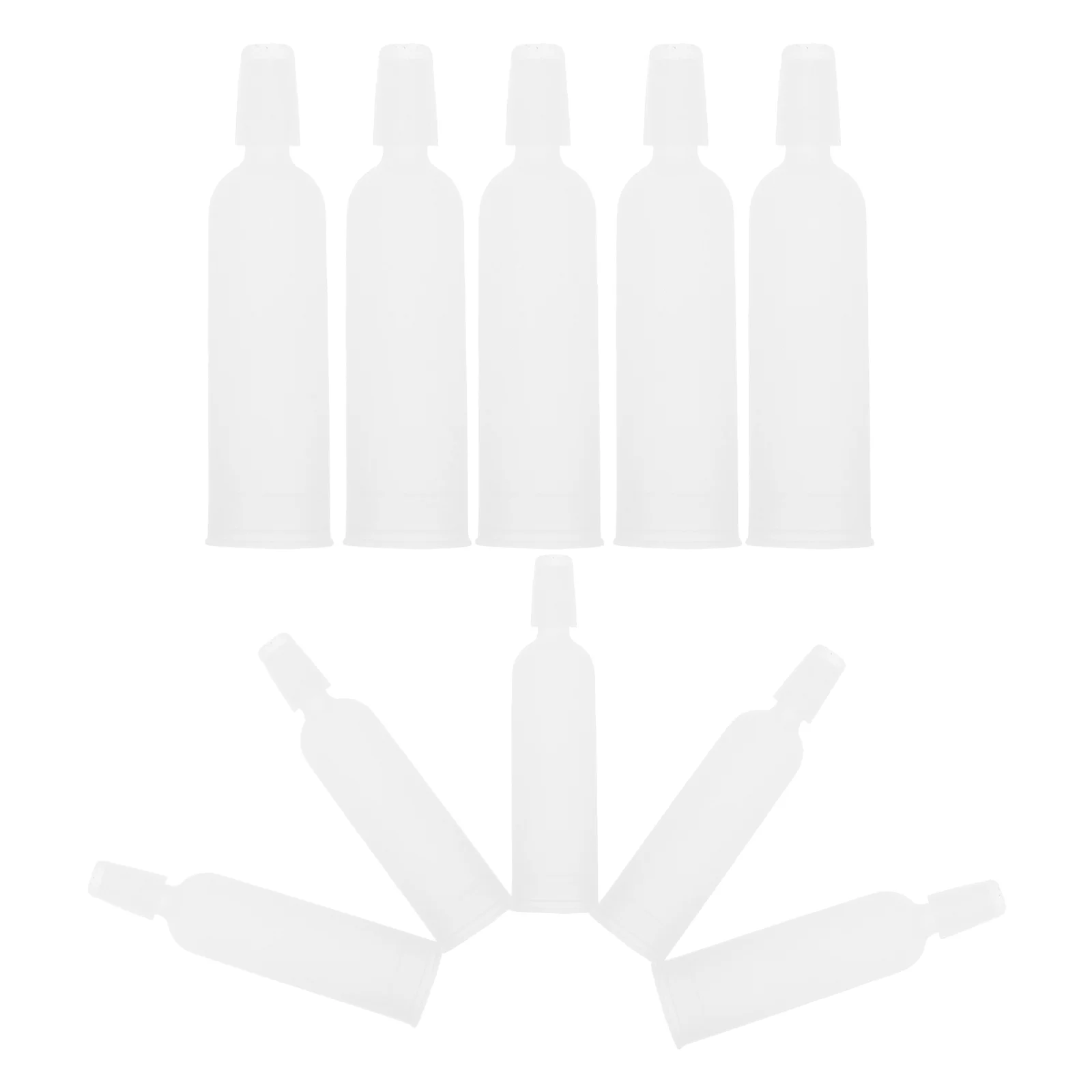 

10 Pack Disassembled Dropper Bottle with Liquid Plastic Transparent Laboratory Foundation Travel