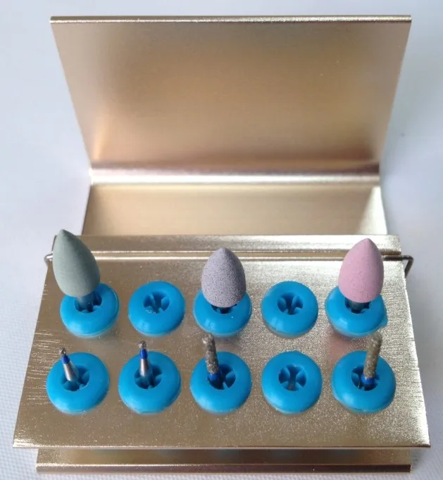 

1Pc Dental 10 hole anti falling needle holder Bur holder Autoclavable Sterilize Box needle box car seat metallic SL304